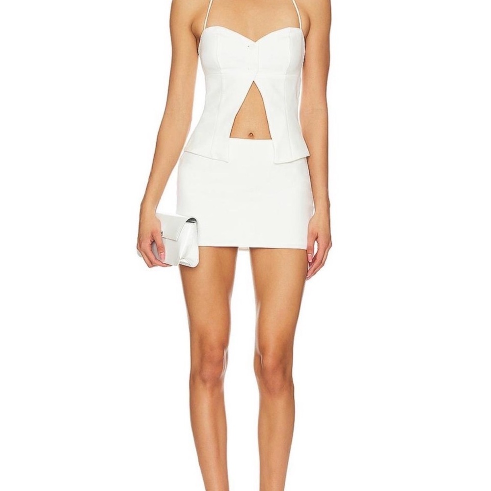 superdown White Cutout Mini Dress